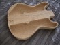 Routed body of guitar